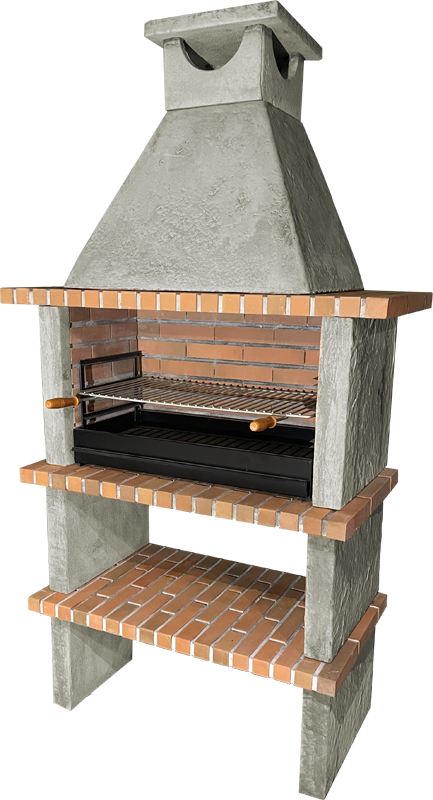 Terra 25 – Reconstituted stone barbecue with 80 cm grill (stainless steel optional)