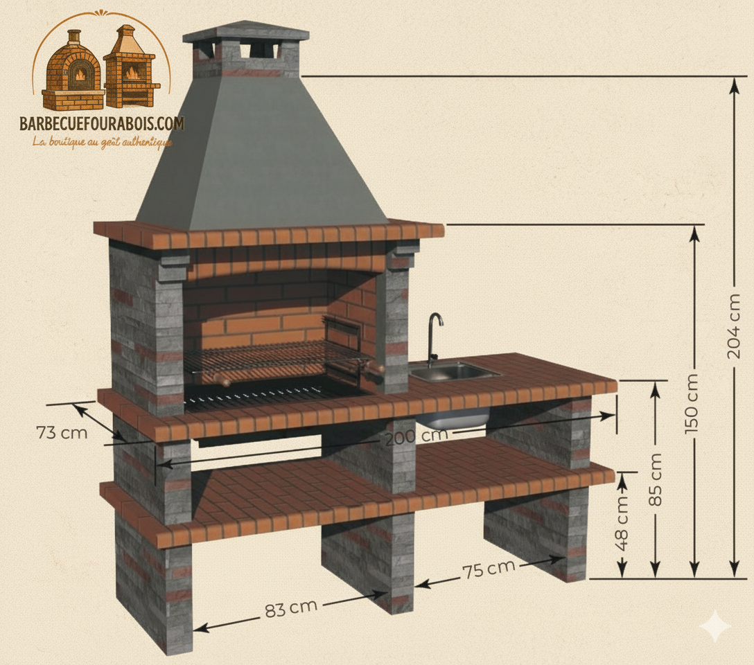 Stein-Grill Rivieira XL 422 – Mit Modul & Edelstahlspüle