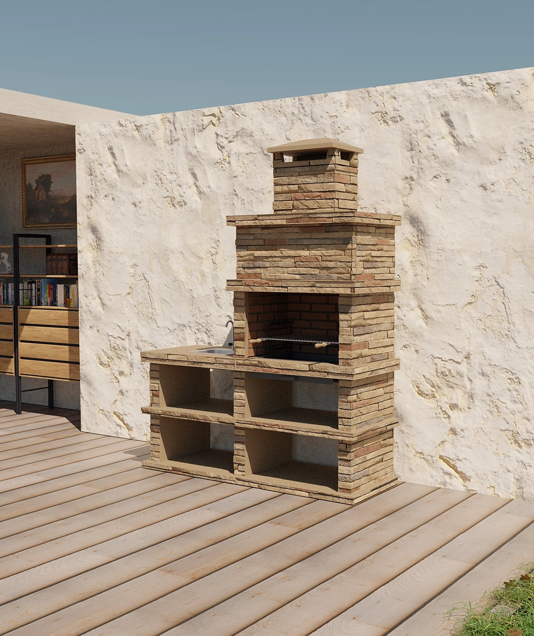 Rocca 461 Grill – Kunststein mit Seitenmodul