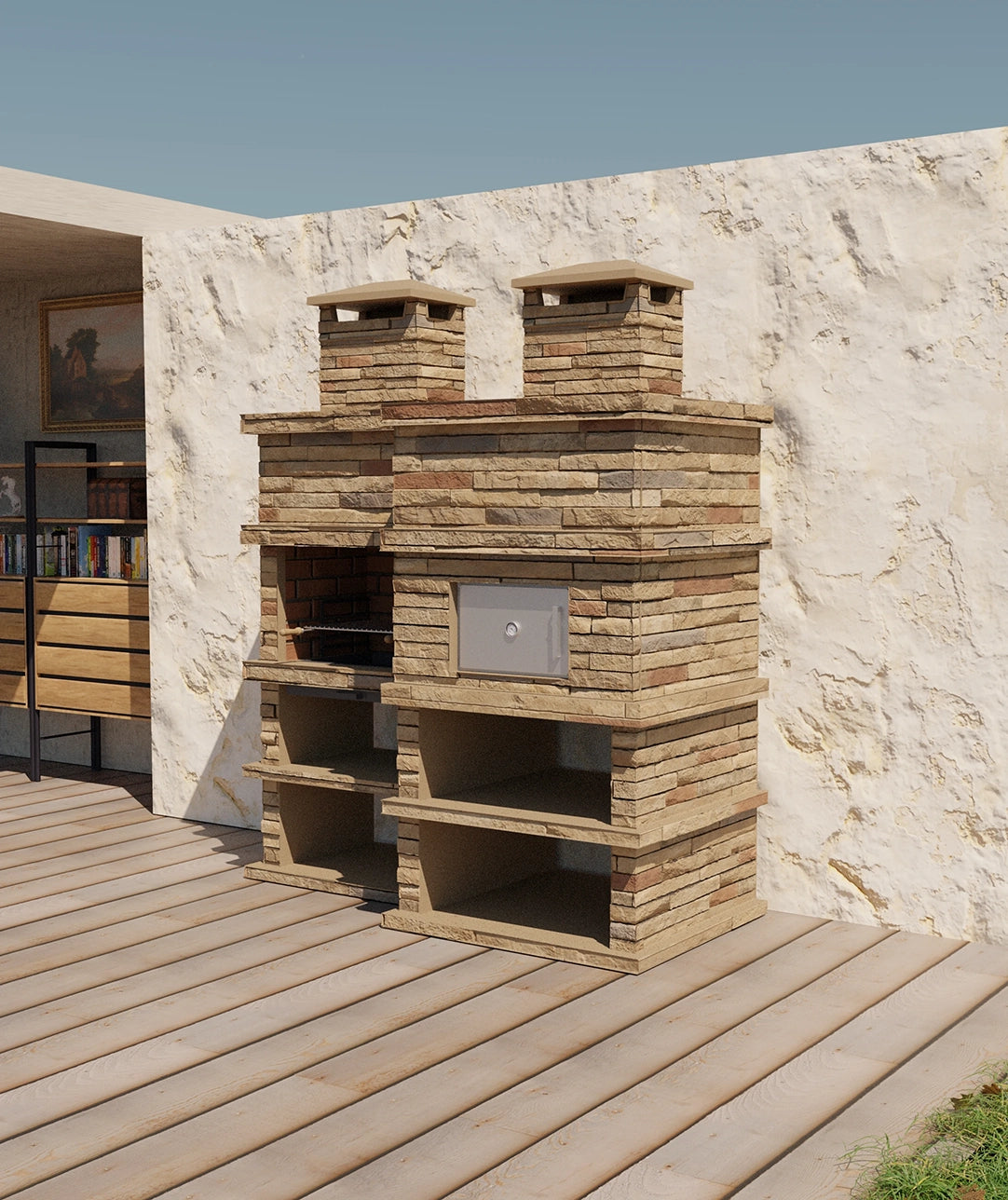 Rocca Four 463 – Stein-Grill mit Holzofen