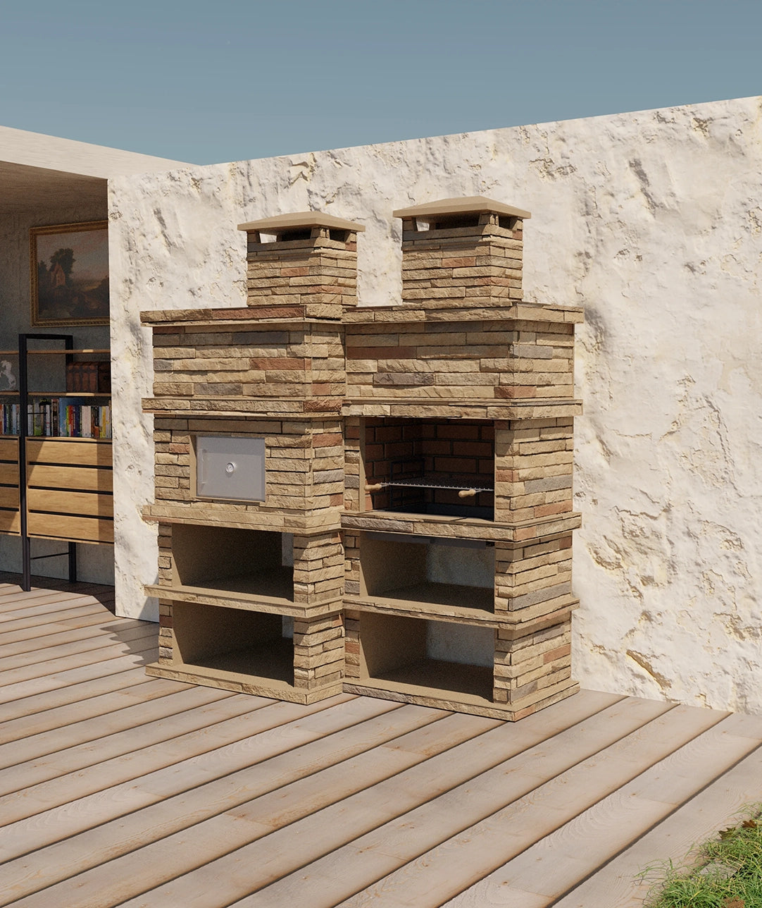Rocca Four 463 – Stein-Grill mit Holzofen