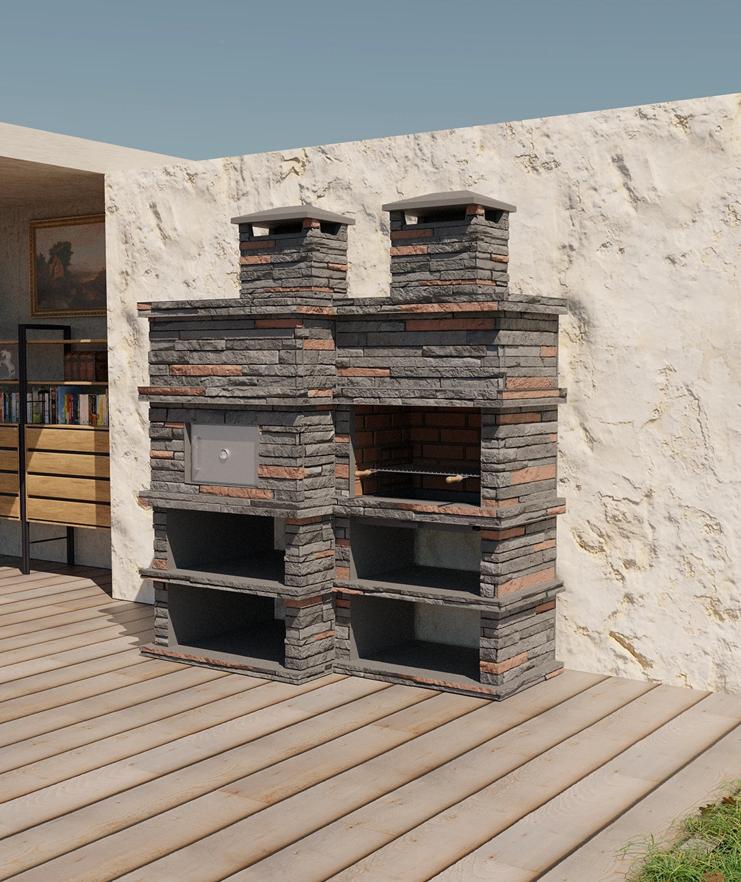 Rocca Four 463 – Stein-Grill mit Holzofen