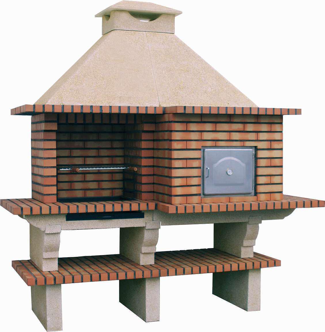 TerraCotto Backstein-Grill 124 – mit Holzofen Ø75 cm