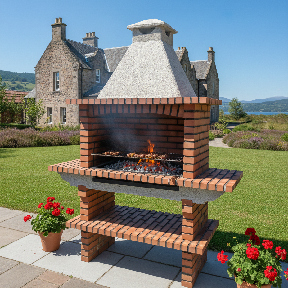 Stein-Grill TerraCotto 173 – Große Feuerstelle 100×60 cm
