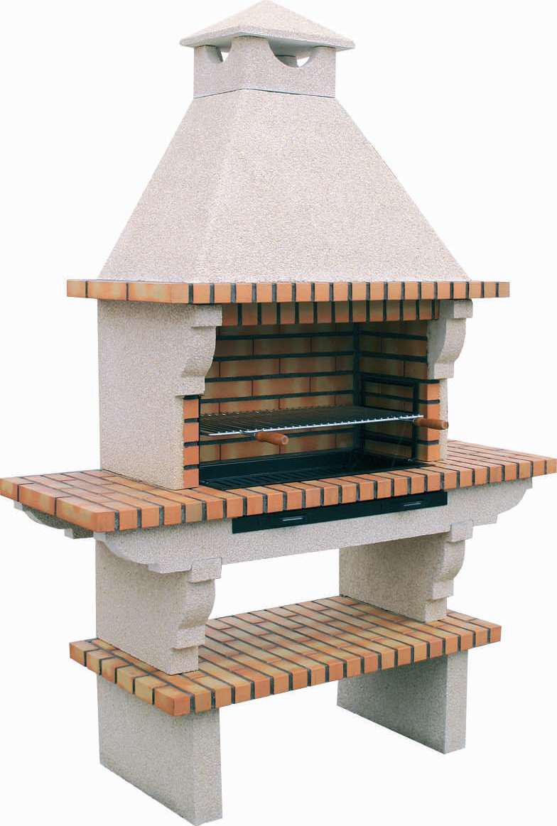 Gartengrill aus Stein & Ziegel TerraCotto 114 – Großes traditionelles Modell