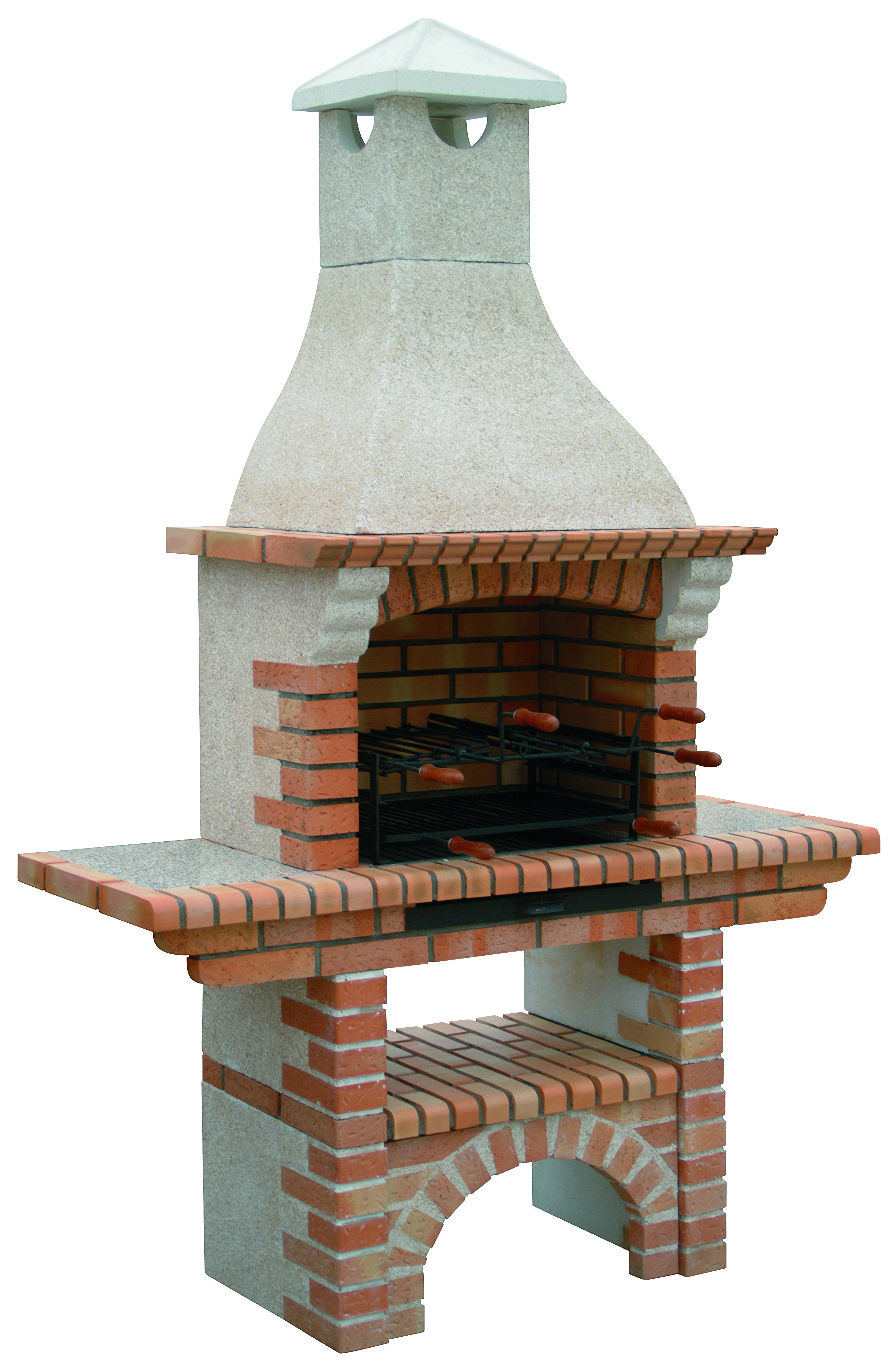 Calabria 207 – Traditioneller Grill aus Ziegel und gegossenem Stein – 60 cm Grillrost