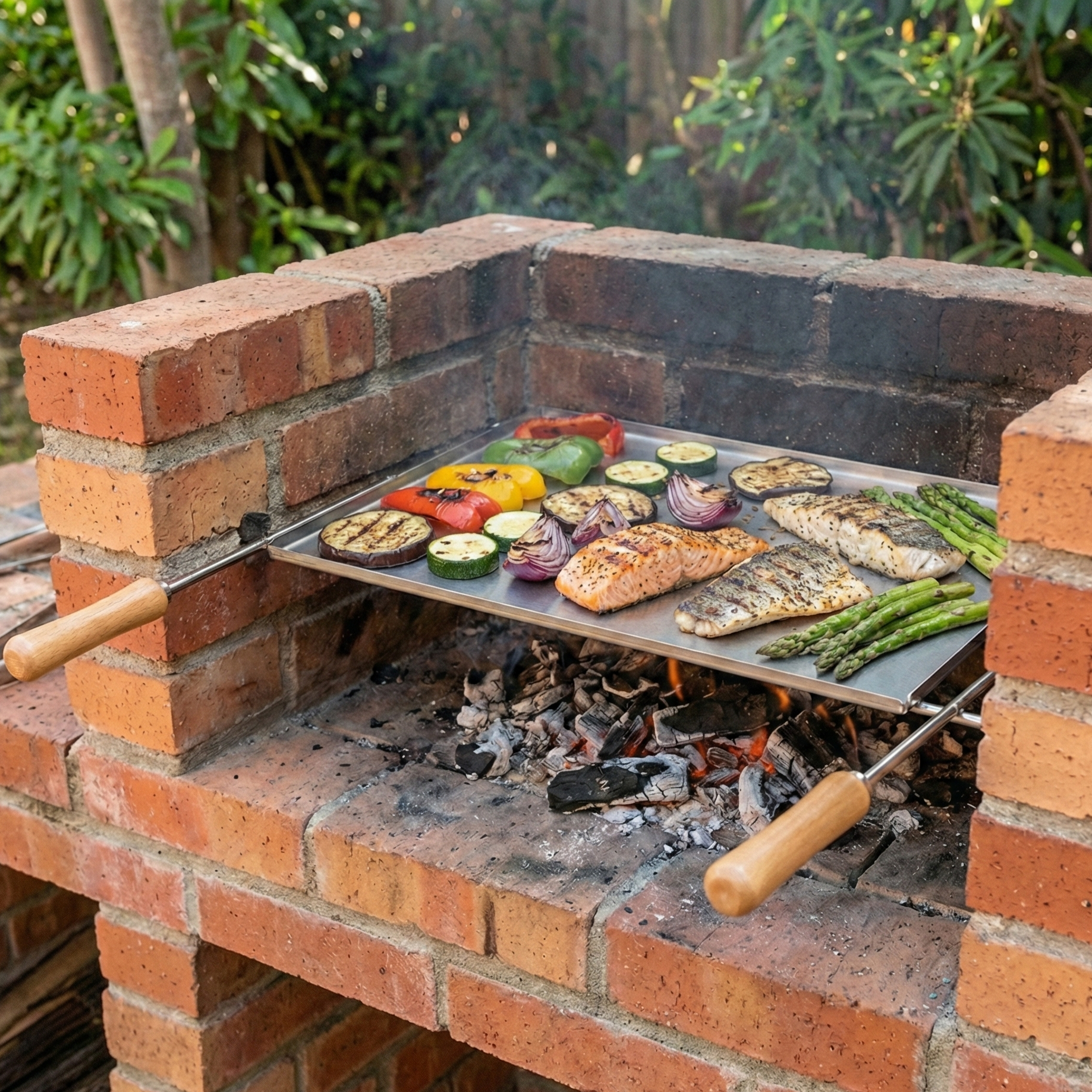 Edelstahl-Plancha Linea – 58×38 oder 78×38 cm – Offizielles Zubehör 🔥🍳