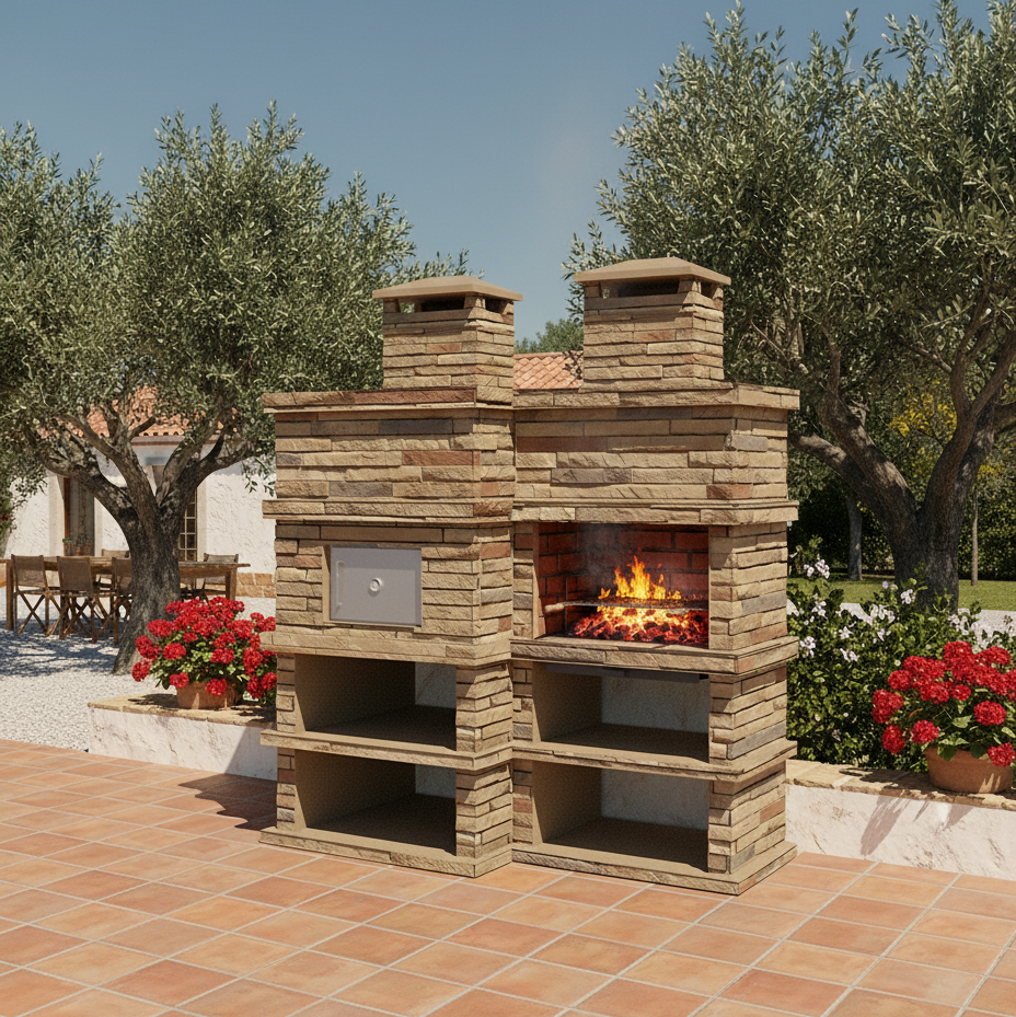 Rocca Four 463 – Stein-Grill mit Holzofen