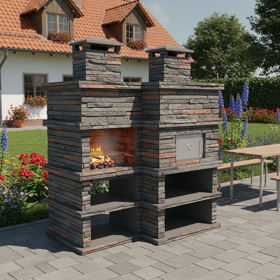Rocca Four 463 – Stein-Grill mit Holzofen