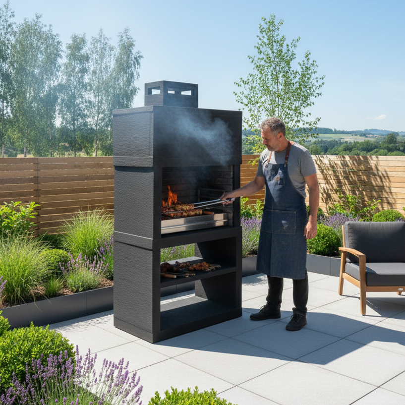 Linie 25 – Moderner Design-Grill (4 Farben) inklusive 80 cm Edelstahlrost