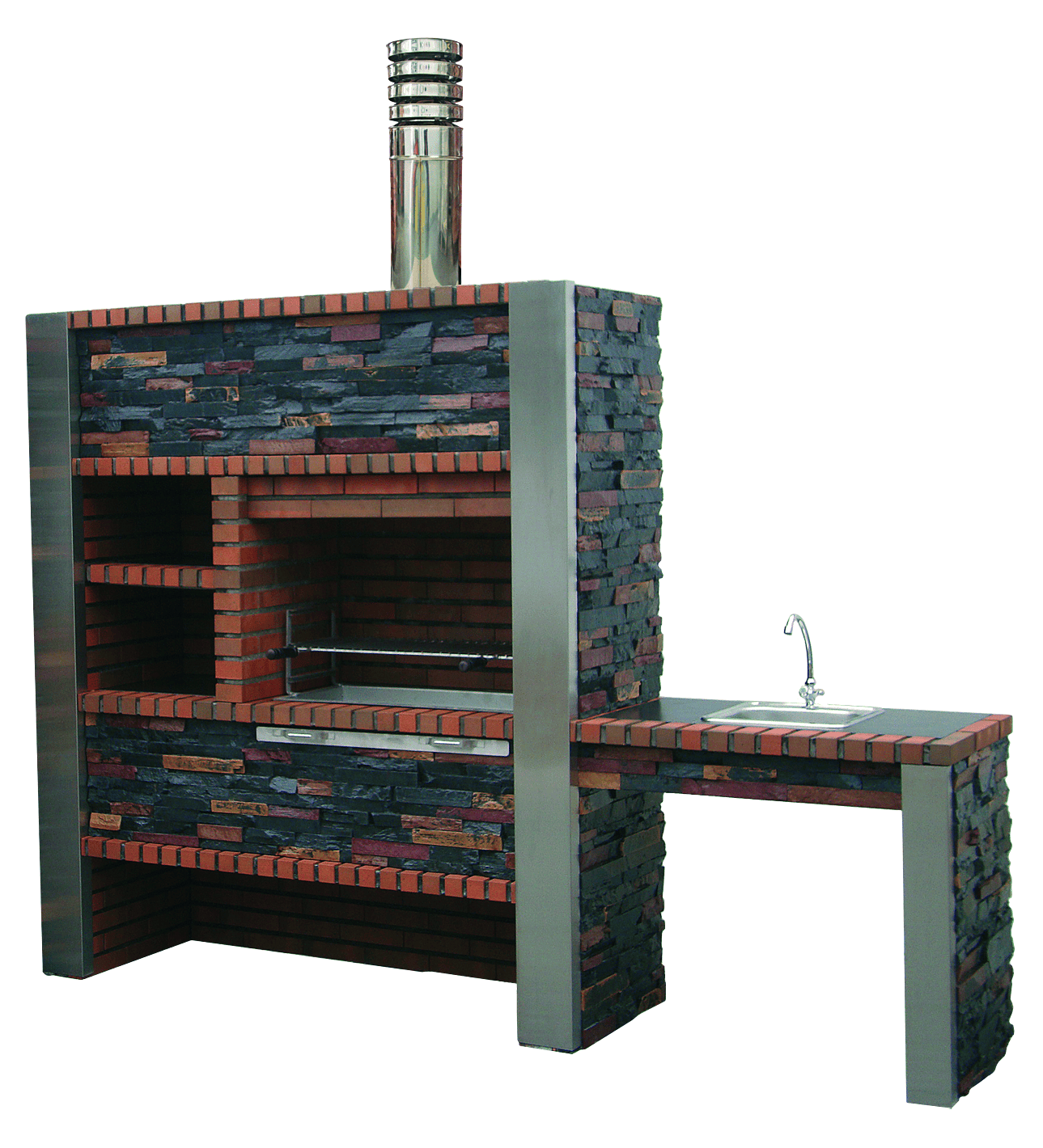 Inoxa 404 – Premium-Barbecue der Serie 400 mit Arbeitsplatte & Stauraum (Spüle + Wasserhahn optional)