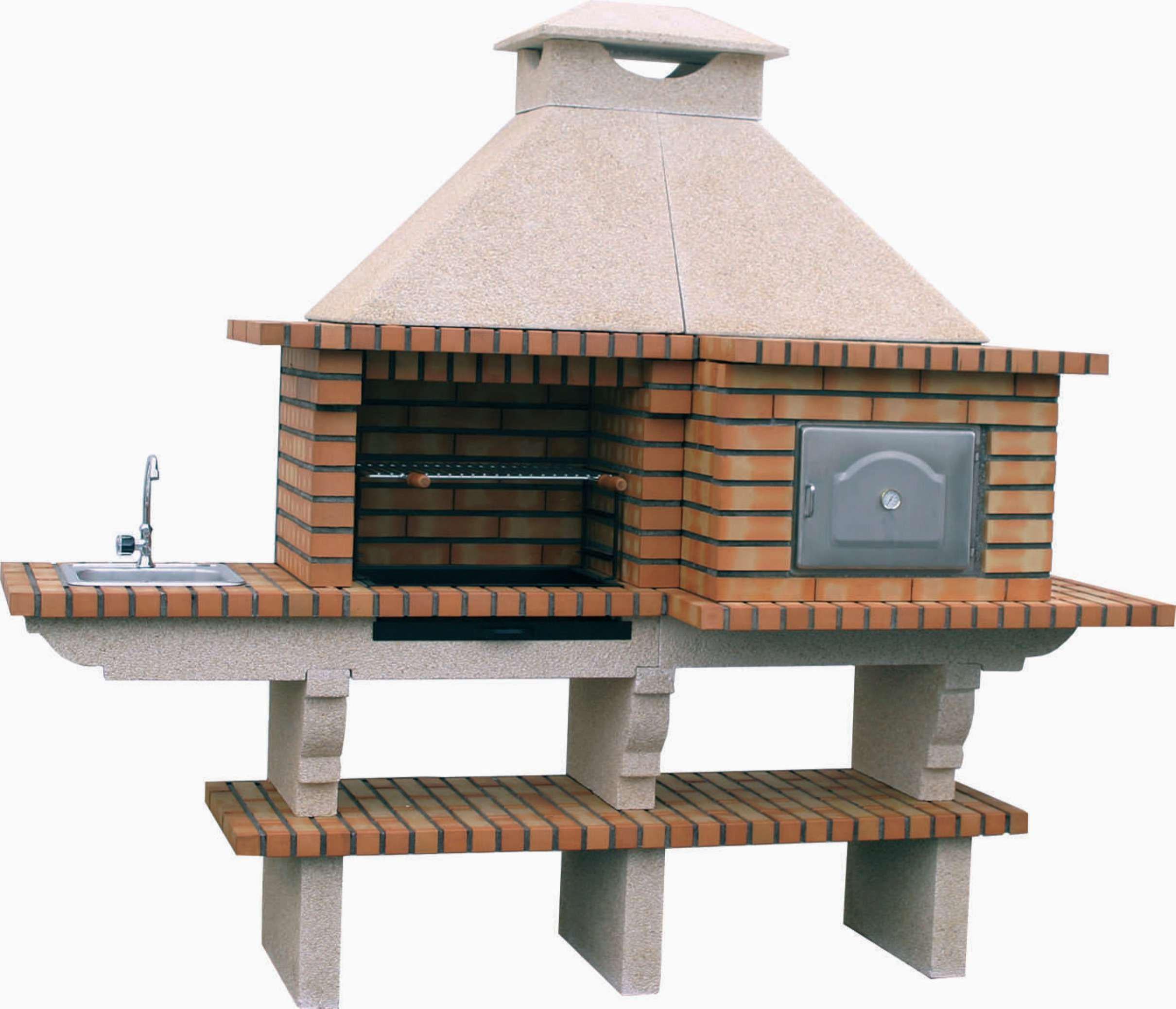 TerraCotto 142 – Ziegelgrill mit Holzofen & Spüle