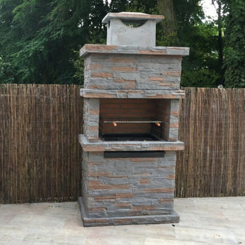 Grill aus rekonstituiertem Stein Rocca 470 – Massives Design & mediterrane Rustikalität