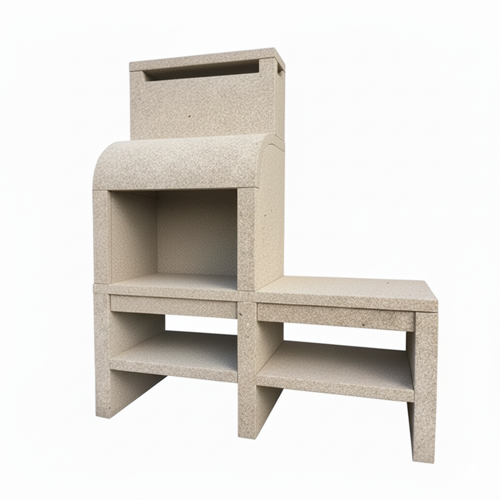 Granito 49 – Outdoor-Granitküche mit Spülbecken und Grill 70 cm