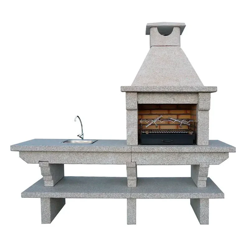 Pietra 042 – Granit-Grill 60 cm mit Arbeitsplatte (Spüle optional)