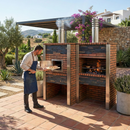 Gartengrills aus Kunststein – Mit Backofen