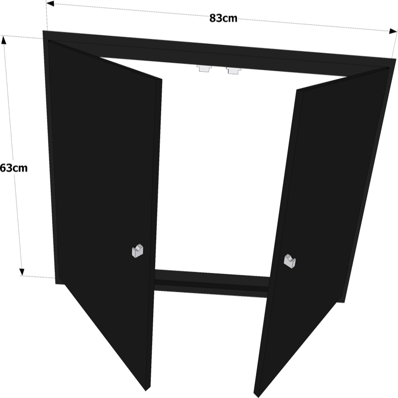 Tür für Linea-Module – Lackierter Stahl (Schwarz/Weiß/Braun/Beige)