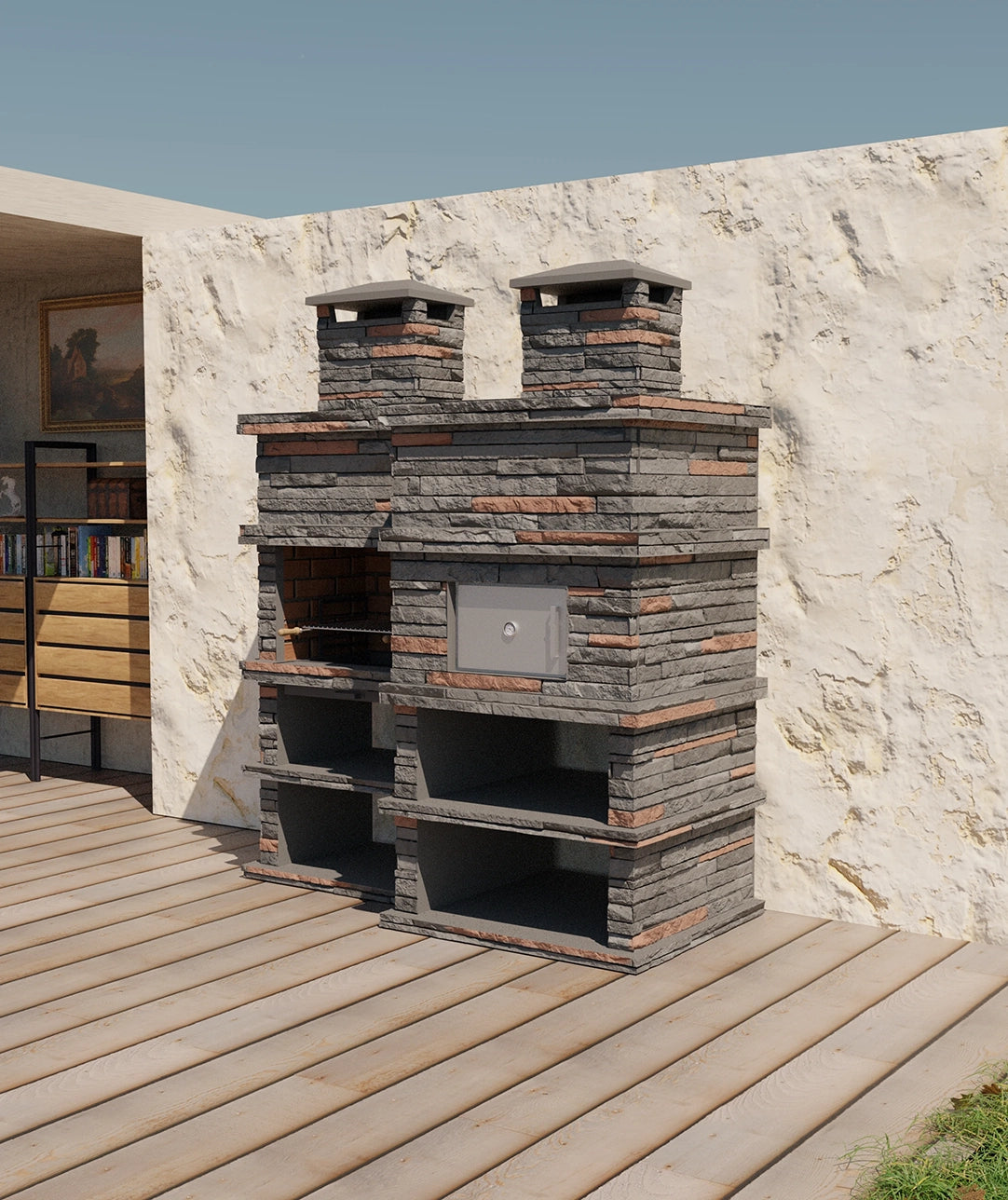 Rocca Four 463 – Stein-Grill mit Holzofen