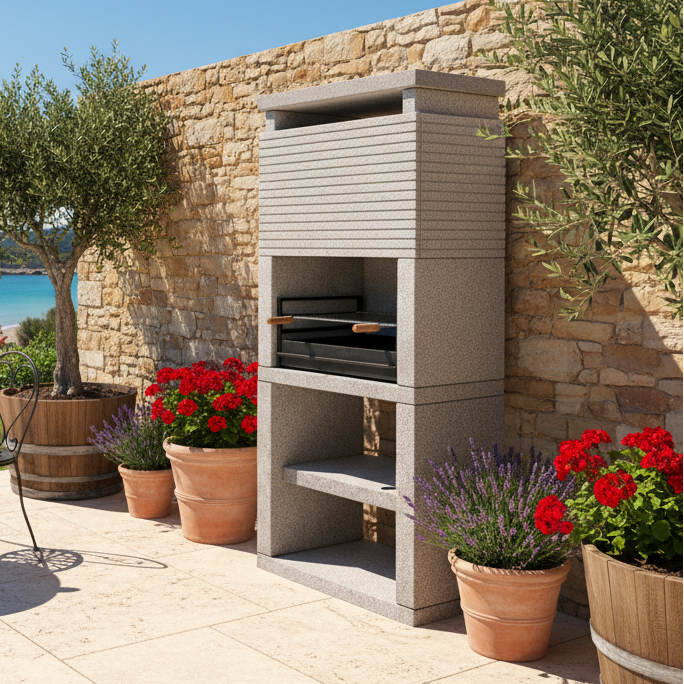 Granito 82 – Moderner Granitgrill 90×60×230 cm