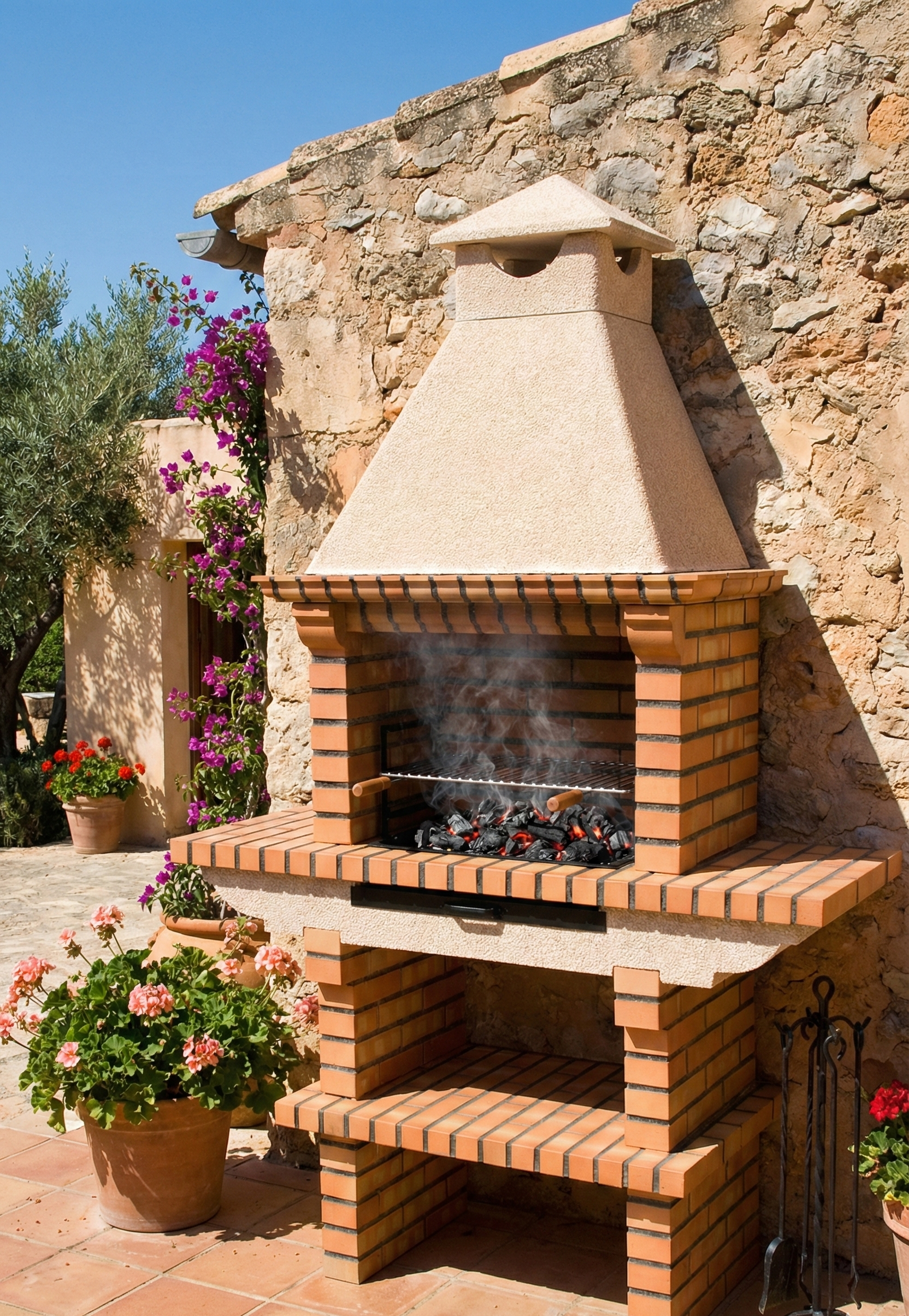TerraCotto Backstein-Grill 108 – Traditionelles Premium-Modell