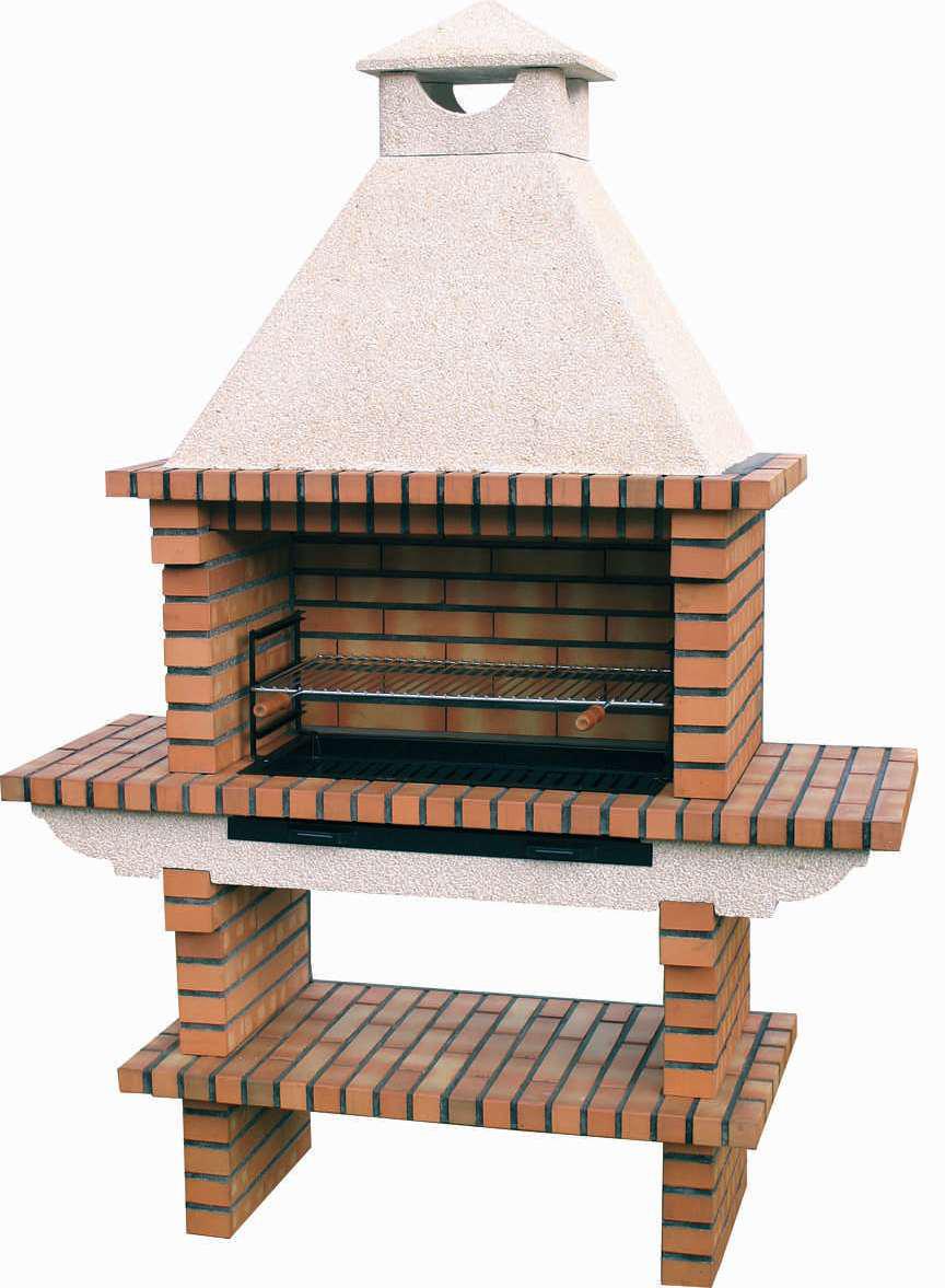 TerraCotto 116 Ziegelgrill – Doppelte Seitenablage
