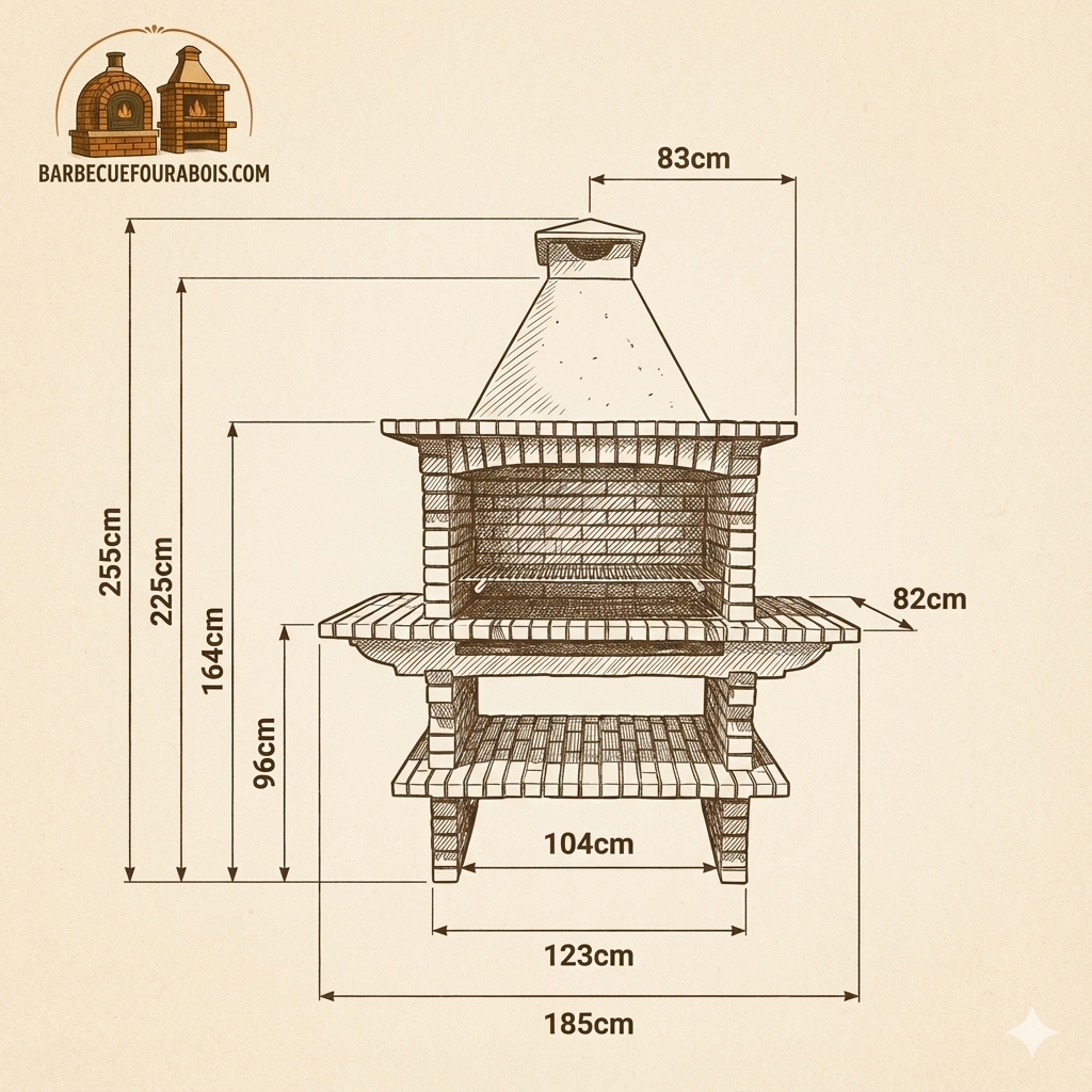 Stein-Grill TerraCotto 173 – Große Feuerstelle 100×60 cm