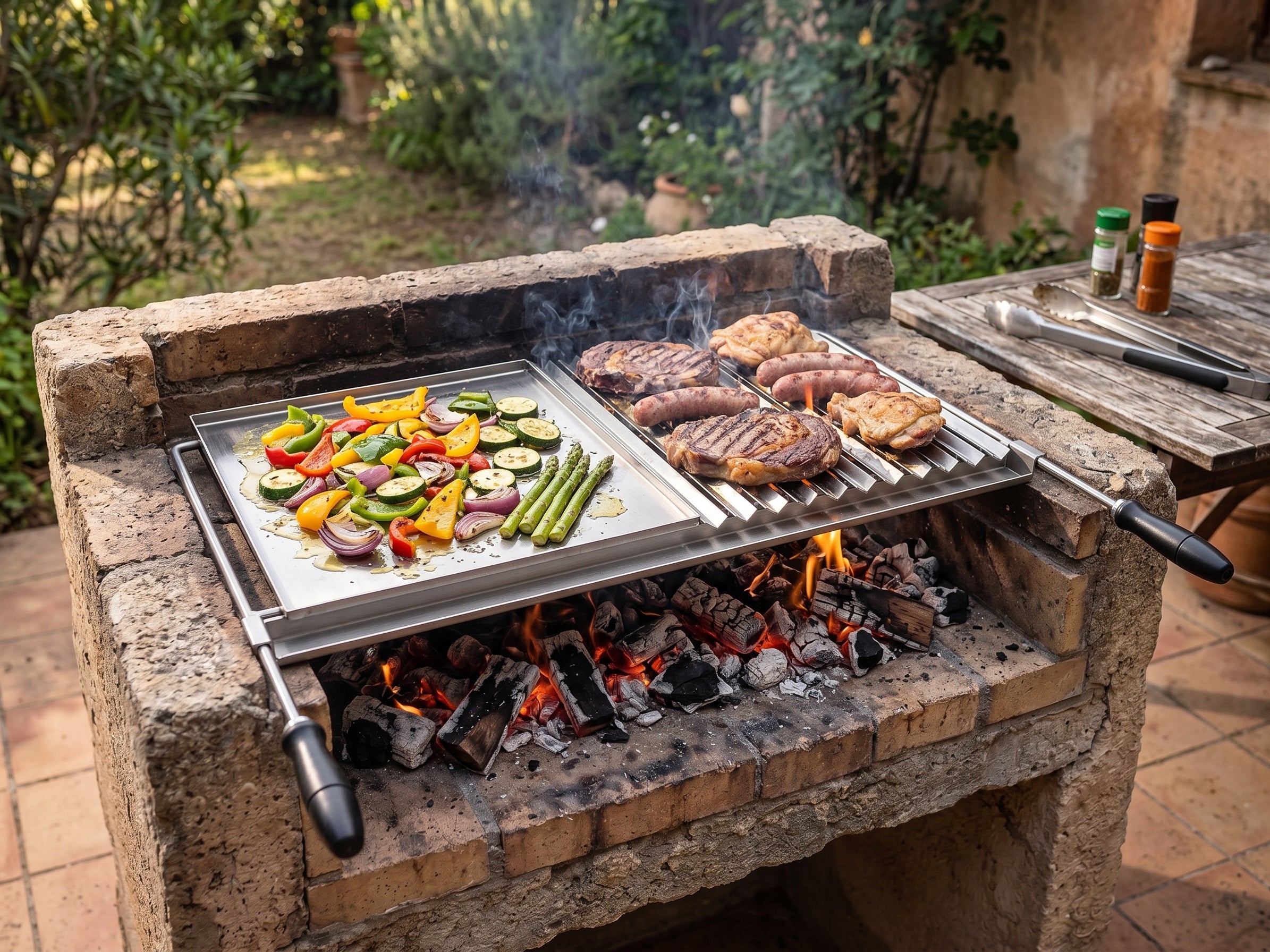 Stainless Steel Plancha Grill – Cooking Plate for Barbecue (60×38 to 100×60 cm)