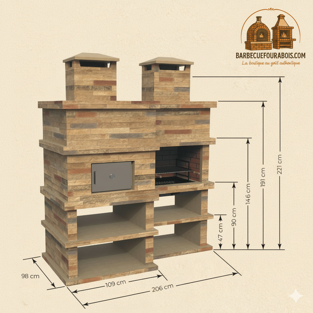 Rocca Four 463 – Stein-Grill mit Holzofen