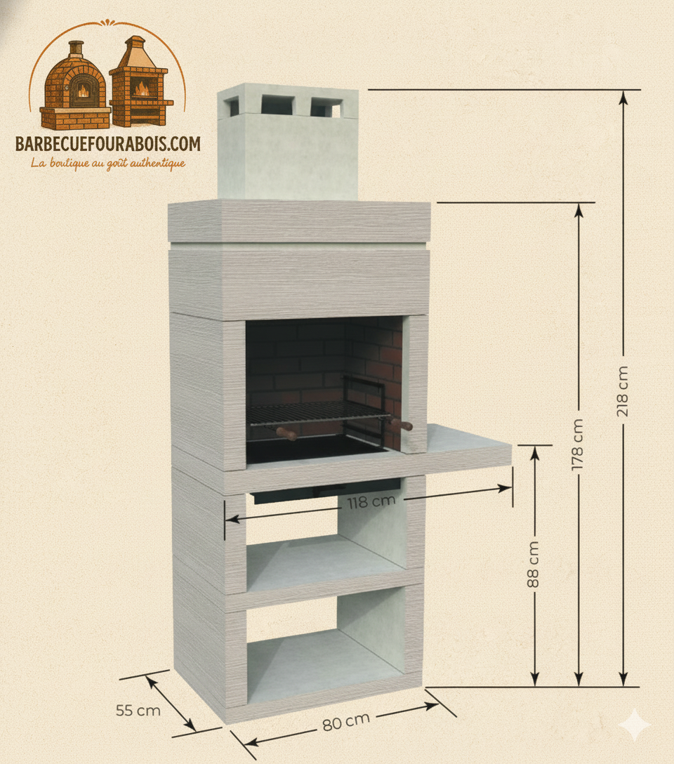 Urban Barbecue 431 – aus Kunststein mit Seitenablage