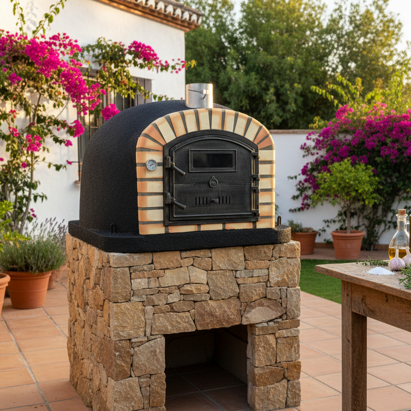 Maestro 120 cm Holzofen – Hochwertiger Pizza- und Drehspießofen