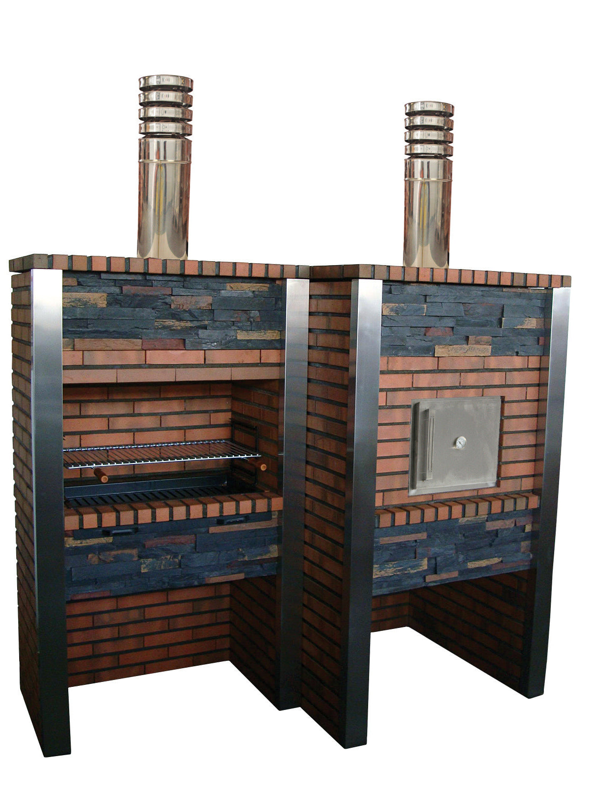 Inoxa 306 – Premium-Grill aus Kunststein mit Ø75 cm Ofen & 80×38 Grillrost (inkl. Isolations-Kit)