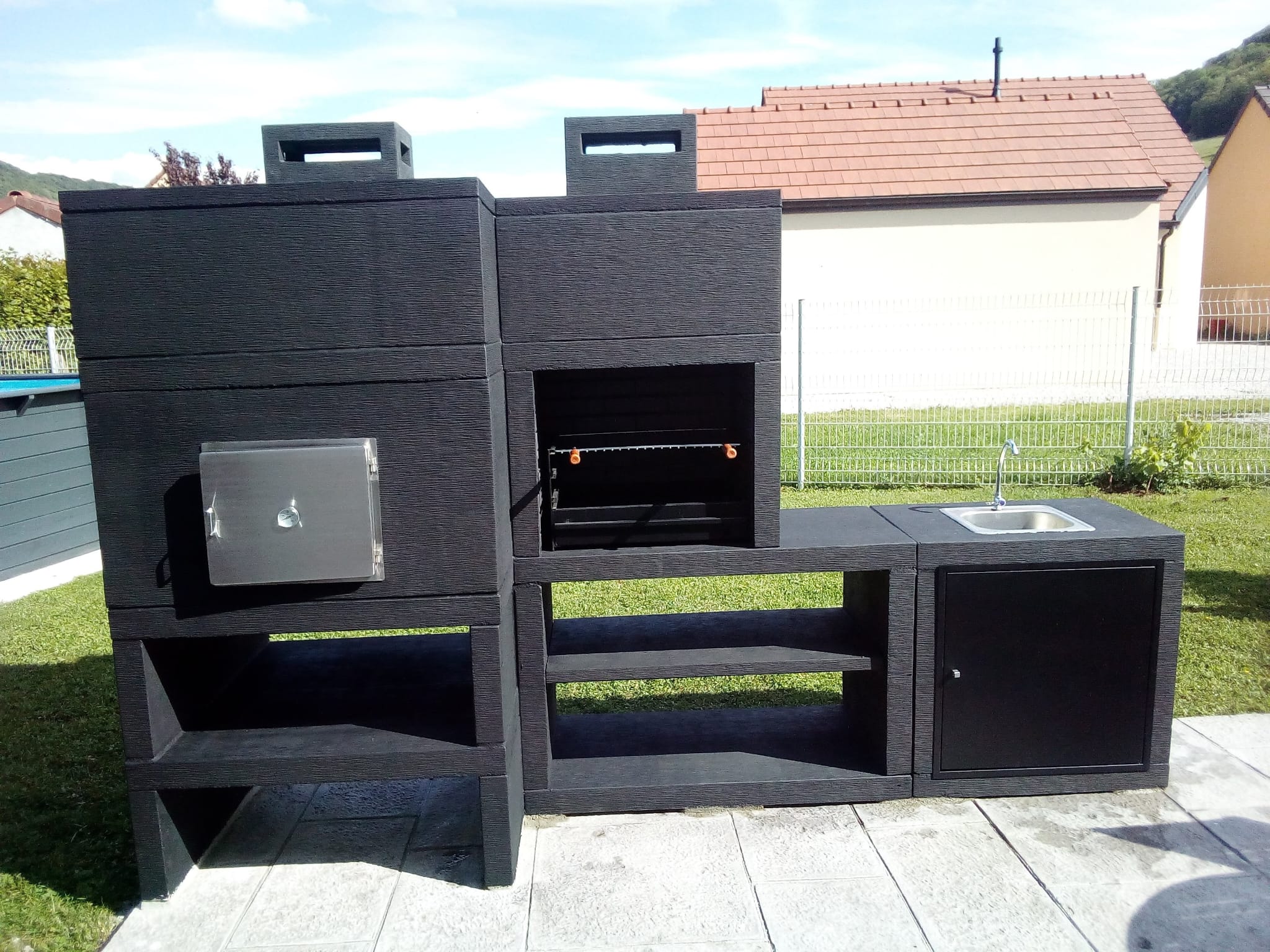 Linie 30F – Modulare Außenküche mit 80 cm Backofen, 60 cm Grill & Spülmodul (optional)