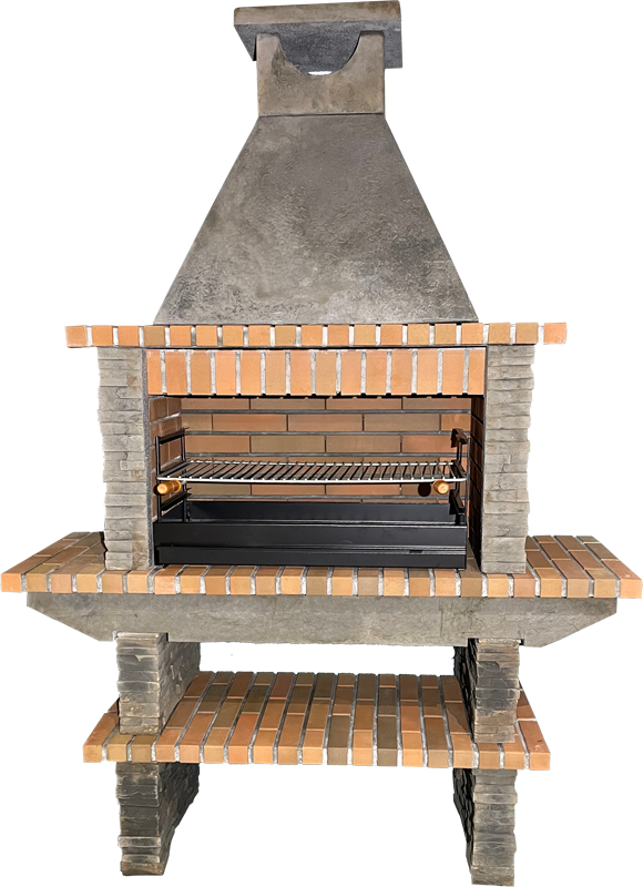 Basalto 280 Grill mit Kunststein – 80 cm Grillrost, Seitenablagen