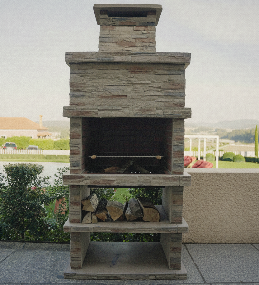 Grill aus rekonstituiertem Stein – Rocca 460 – Braun oder Grau