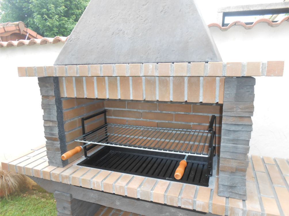Basalto 280 Grill mit Kunststein – 80 cm Grillrost, Seitenablagen