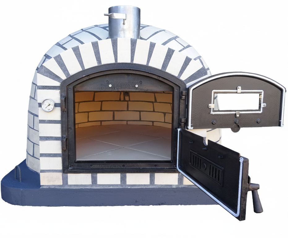 ROTERRA Holzofen – Gemauerter Pizzaofen und Drehspieß
