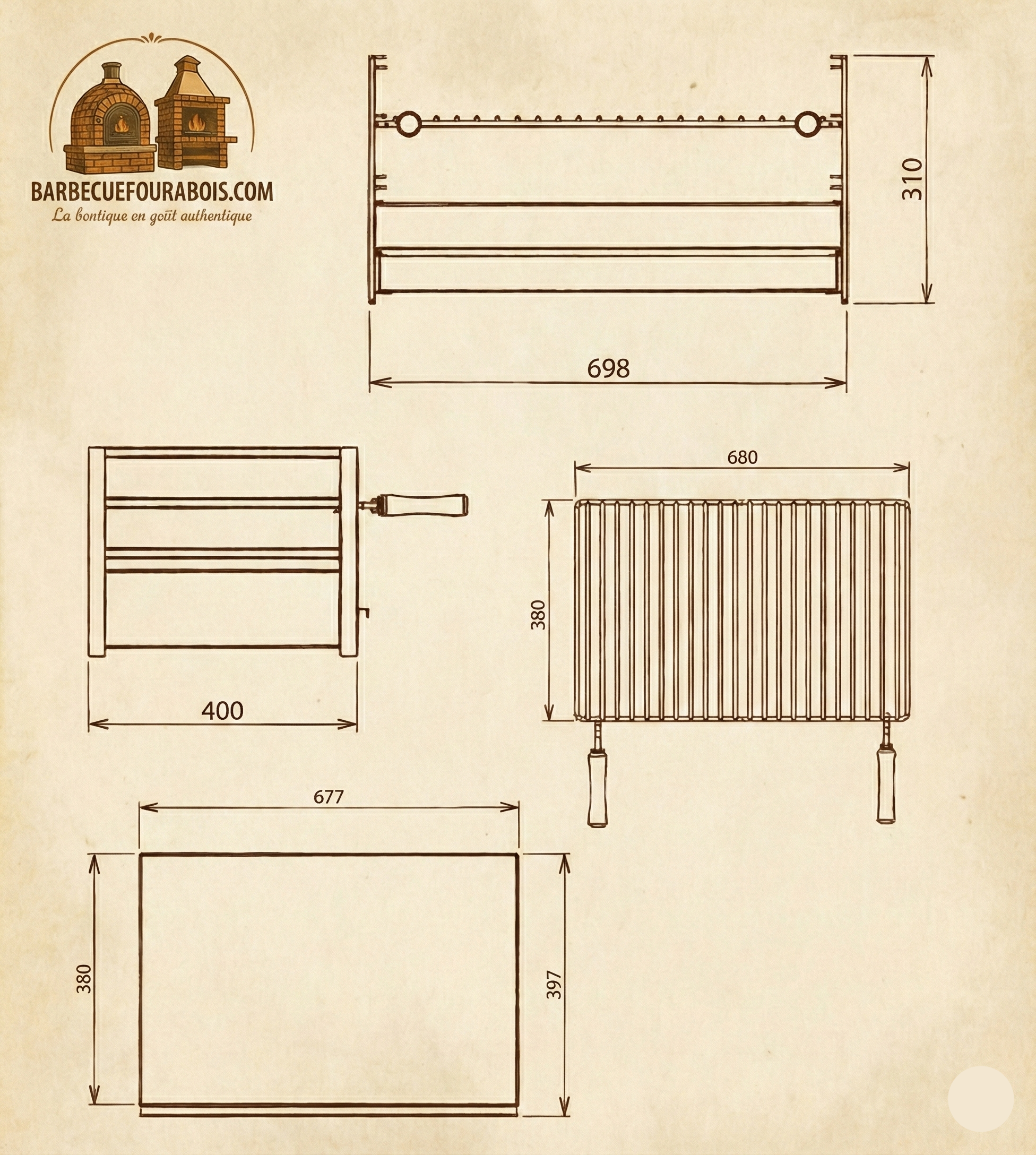 Edelstahl-Grillaufsatz – 60x40 / 70x40 / 80x40 – Kostenloser Versand 🔥