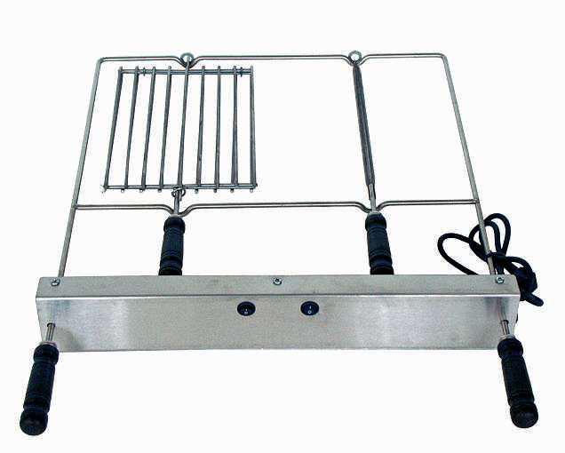 Drehspieß-Set / elektrischer Grillspieß Edelstahl „Assa Frangos“ – 60 bis 100 cm (2 bis 4 Motoren)