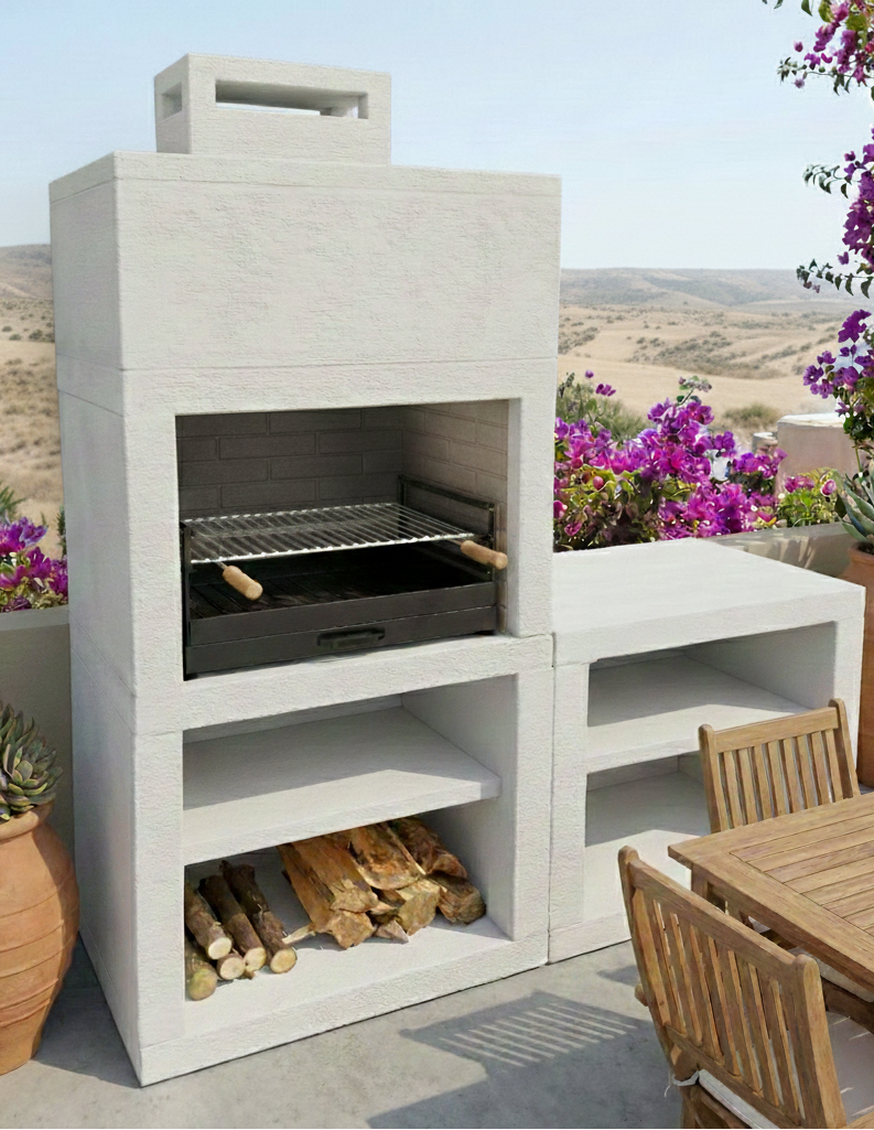 Linie 40 – Moderne Außenküche 160 cm mit Modul (Spüle optional) – Grill 60 cm