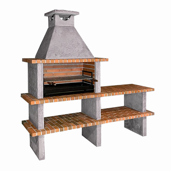 Terra 42 – Reconstituted stone barbecue with 80 cm grill and choice of sink