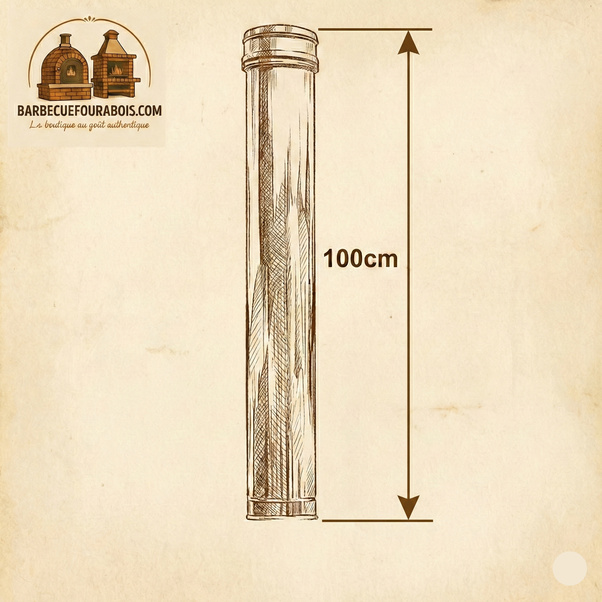 Edelstahl-Schornsteinrohr 1 m – Ø140 (Standard) oder Ø190 (isoliert) – Holzofen